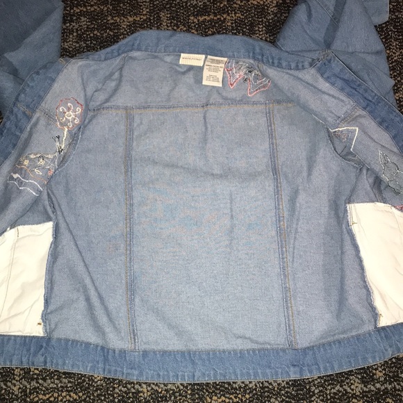 White Stag Women’s Denim Butterfly Patchwork Jacket - Size Small 4/6 - Picture 8 of 8